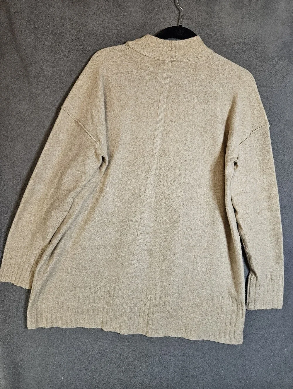 Free People Phoebe Sweater Women XS Top Beige Pullover Boho Oversized Wool Blend